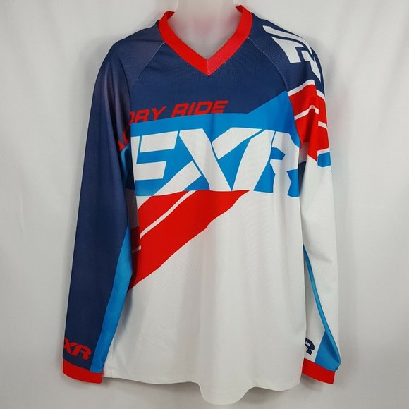 FXR Racing Long Sleeve Shirt Factory Ride Snowmobile Motocross Jersey Mens XXL - Picture 1 of 2